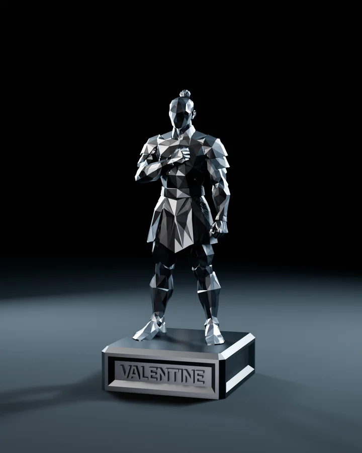 Honor – faceted statue on the Valentine base