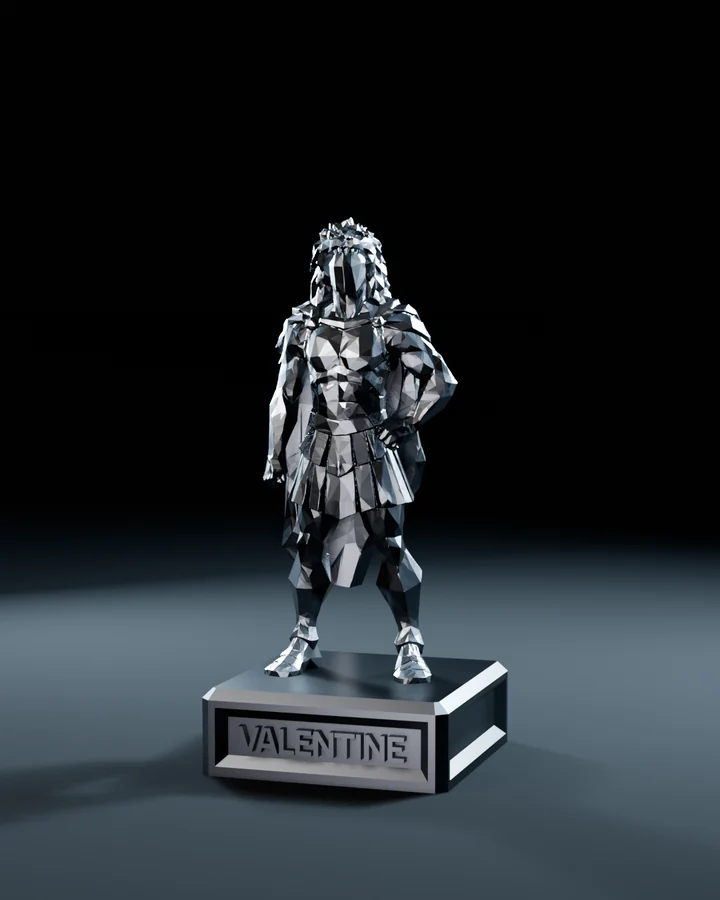 Alexander – faceted statue on the Valentine base