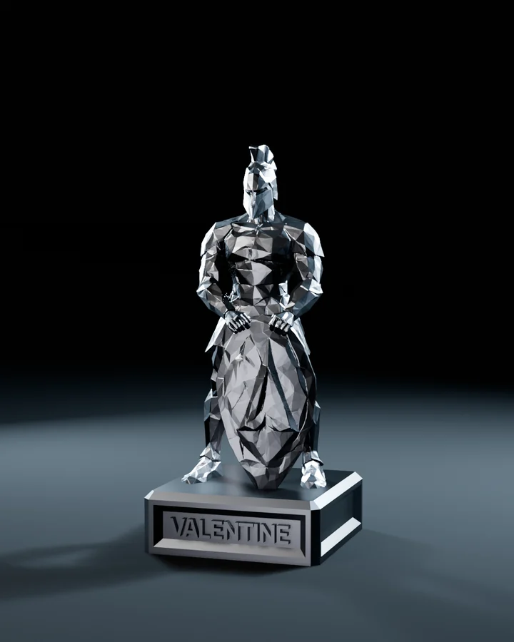 Leonidas – faceted statue on the Valentine base